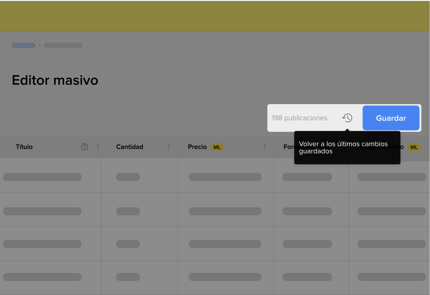 Describe el botón para activar el historial y guardar información
